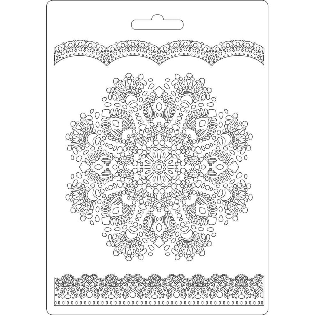 Stamperia Soft Texture Mould - DOILY PATTERN (A5) - Rustic Farmhouse Charm