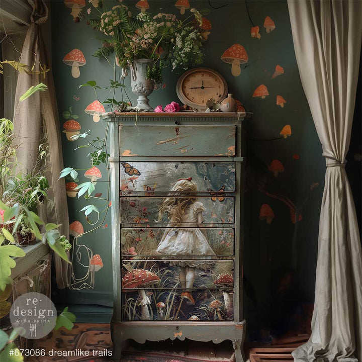Redesign A1 Decoupage Fibre Paper - DREAMLIKE TRAILS (59.44cm x 84.07cm) - Rustic Farmhouse Charm