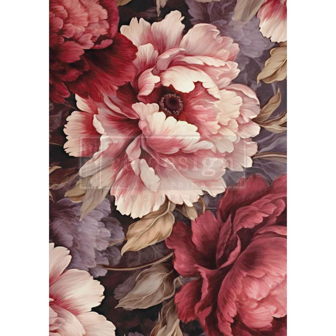 NEW! Redesign Limited A1 Decoupage Fibre Paper - DREAMY ROSE CASCADE (59.44cm x 84.07cm) - Rustic Farmhouse Charm