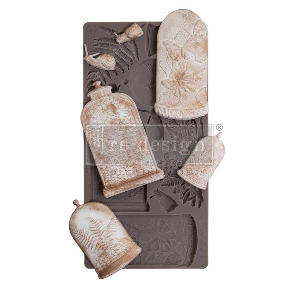 NEW! Redesign Mould - ELDER ETCHINGS (5" x 10") - Rustic Farmhouse Charm