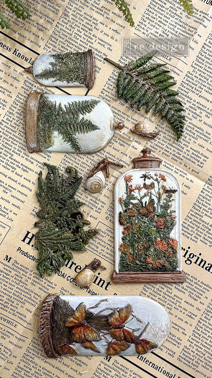 NEW! Redesign Mould - ELDER ETCHINGS (5" x 10") - Rustic Farmhouse Charm