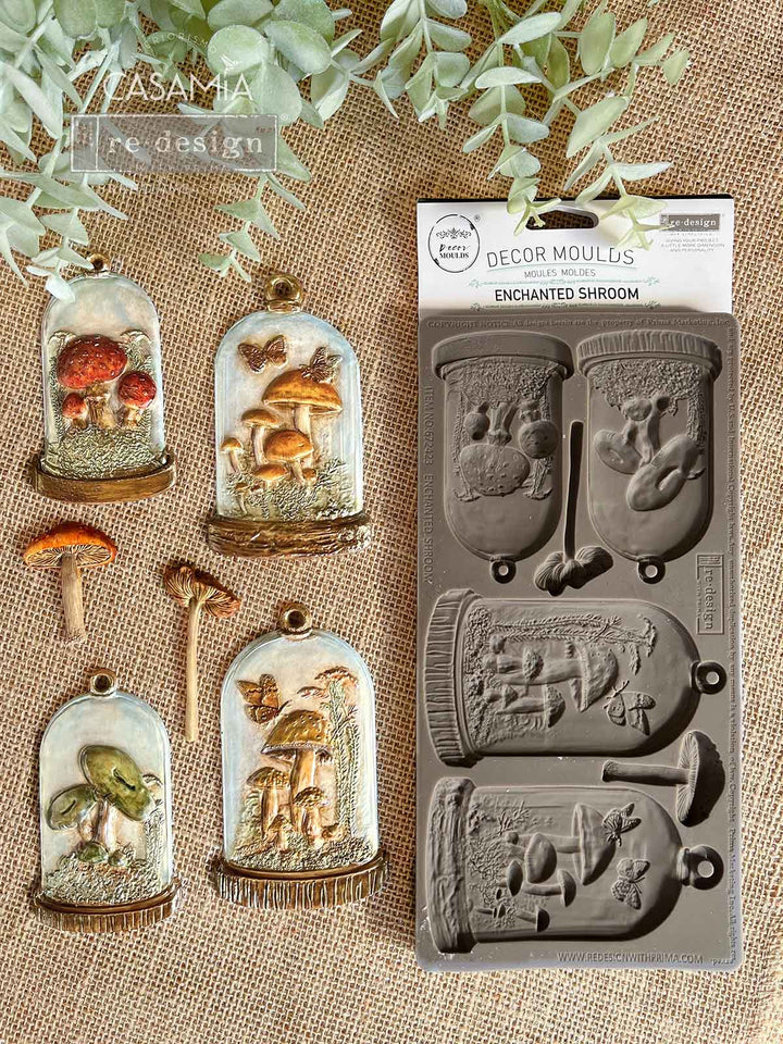 NEW! Redesign Mould - ENCHANTED SHROOM (5" x 10") - Rustic Farmhouse Charm