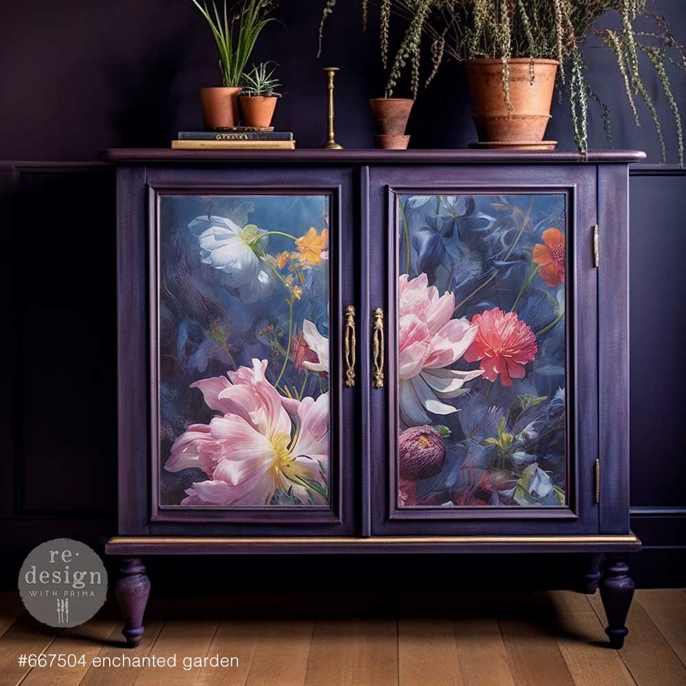 NEW! ENCHANTED GARDEN Redesign A1 Decoupage Fibre Paper (59.44cm x 84.07cm) - Rustic Farmhouse Charm