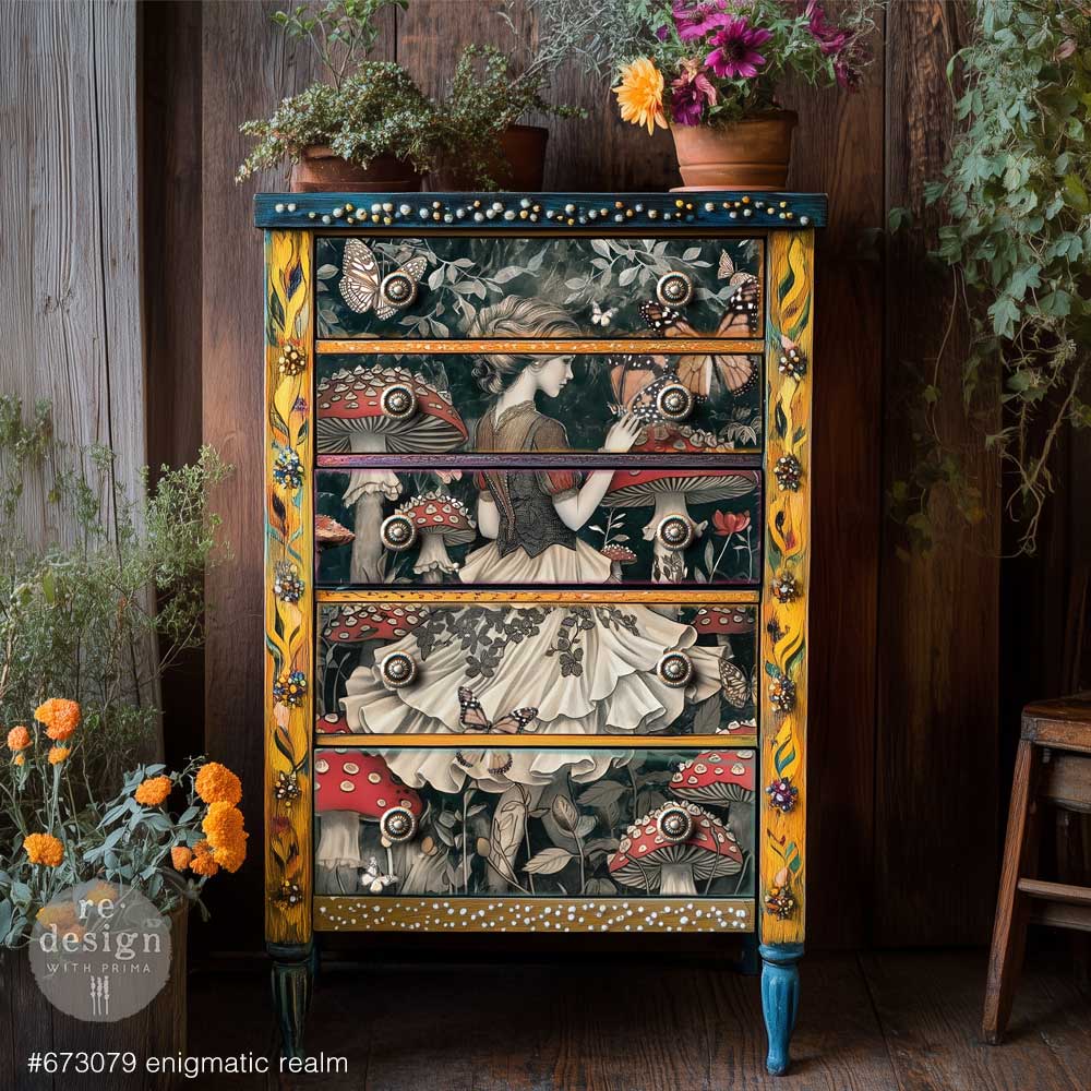 Redesign A1 Decoupage Fibre Paper - ENIGMATIC REALM (59.44cm x 84.07cm) - Rustic Farmhouse Charm