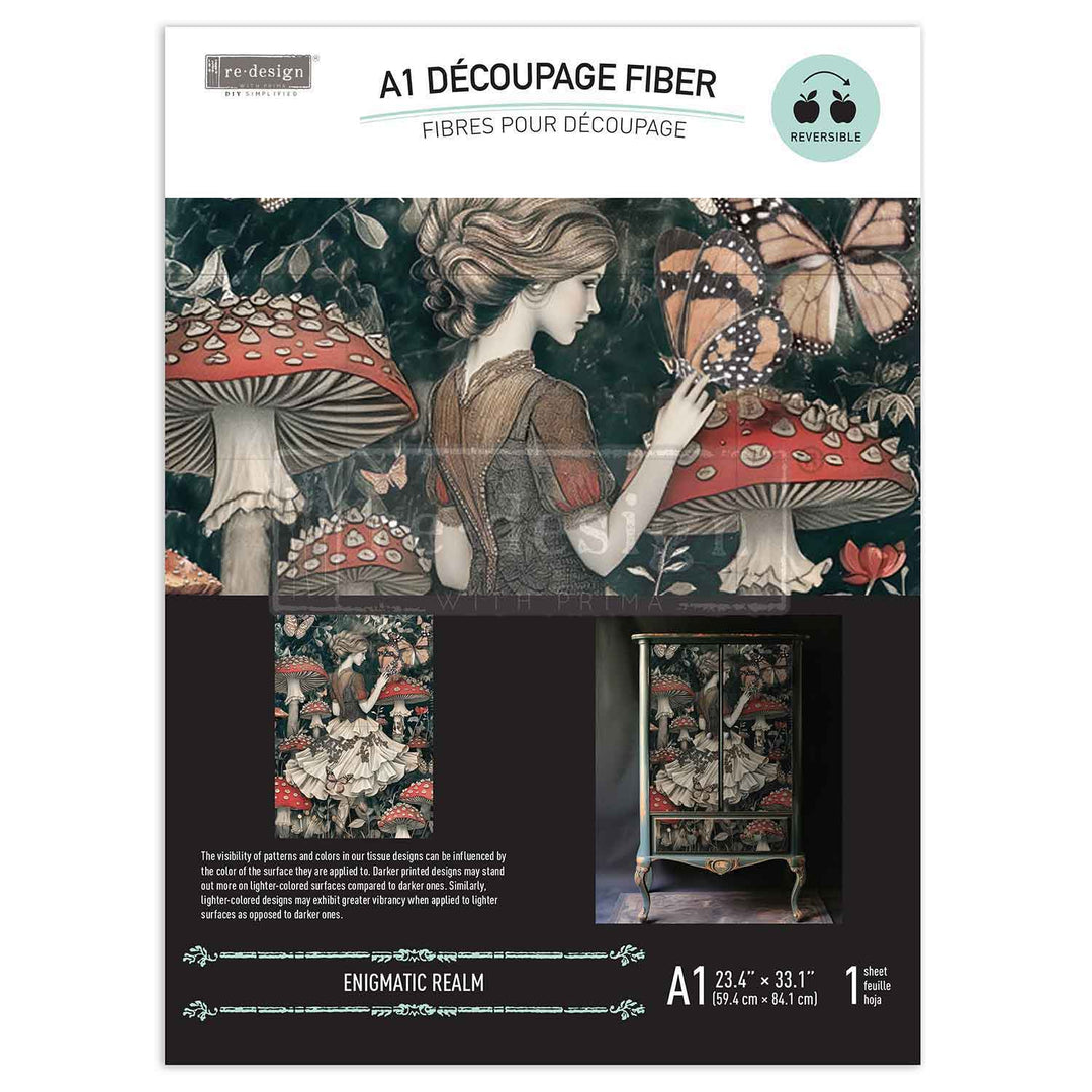 Redesign A1 Decoupage Fibre Paper - ENIGMATIC REALM (59.44cm x 84.07cm) - Rustic Farmhouse Charm
