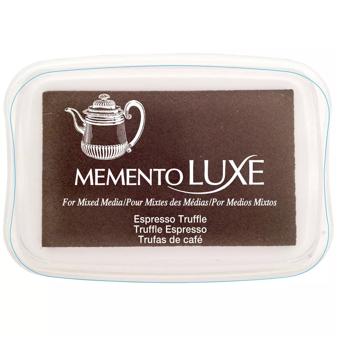 Tsukineko Memento Luxe Ink Pad - ESPRESSO TRUFFLE (great for fabrics!) - Rustic Farmhouse Charm