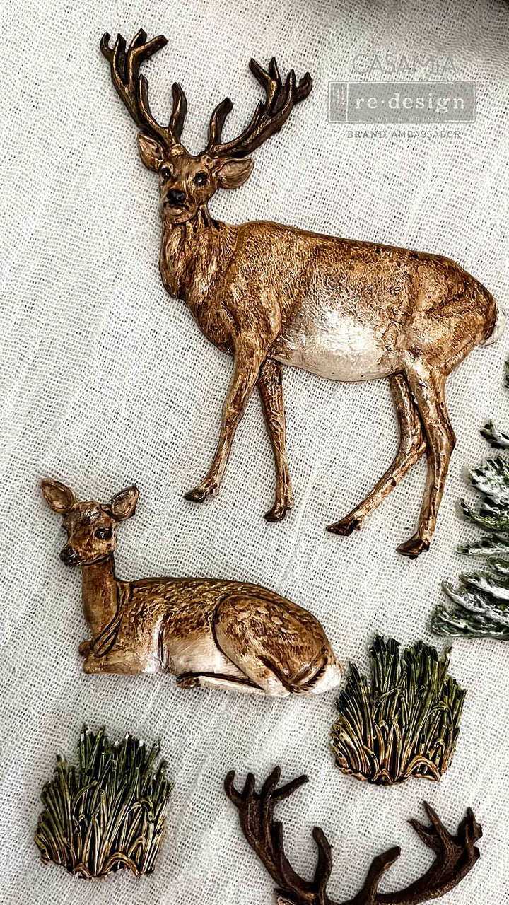 NEW! Redesign Mould - EVERGREEN CHRISTMAS MAGIC (5" x 10") - Rustic Farmhouse Charm