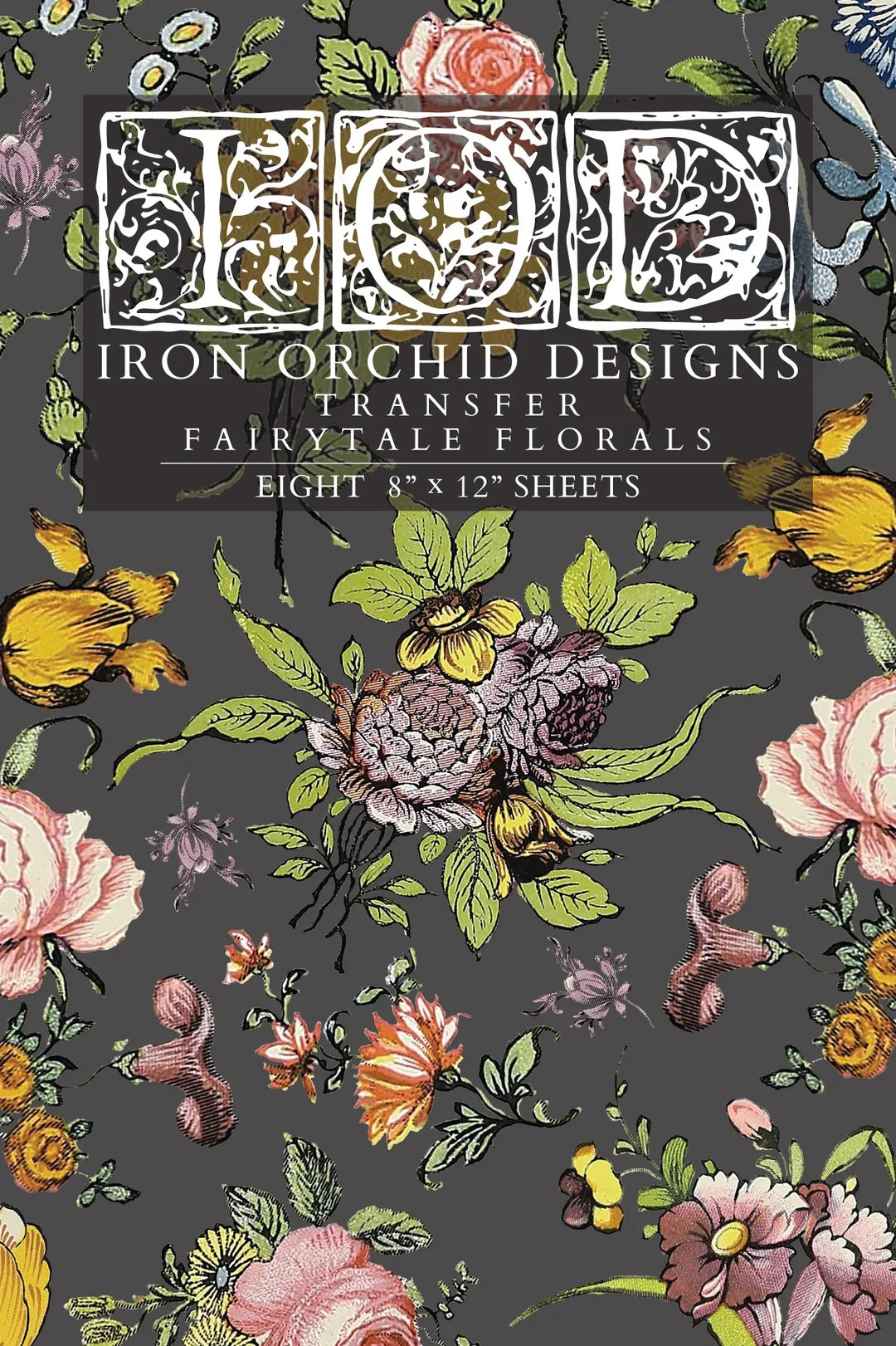 IOD Transfer Pad - FAIRYTALE FLORALS (set of eight 8"x12" sheets) - Rustic Farmhouse Charm