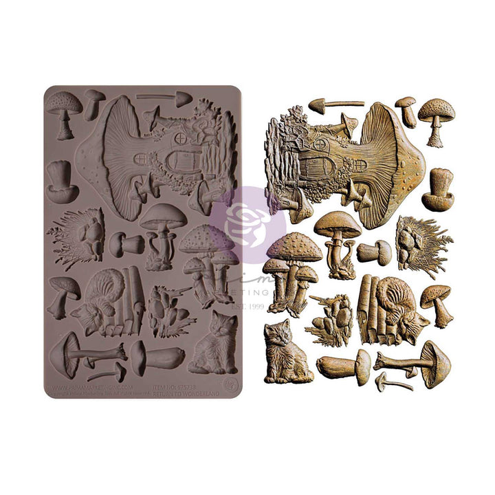 NEW! Redesign Mould - FAIRYTALE FUNGI (5" x 8") - Rustic Farmhouse Charm