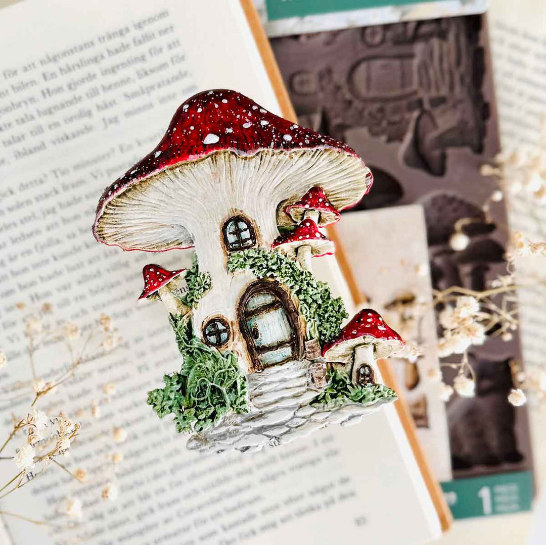 NEW! Redesign Mould - FAIRYTALE FUNGI (5" x 8") - Rustic Farmhouse Charm