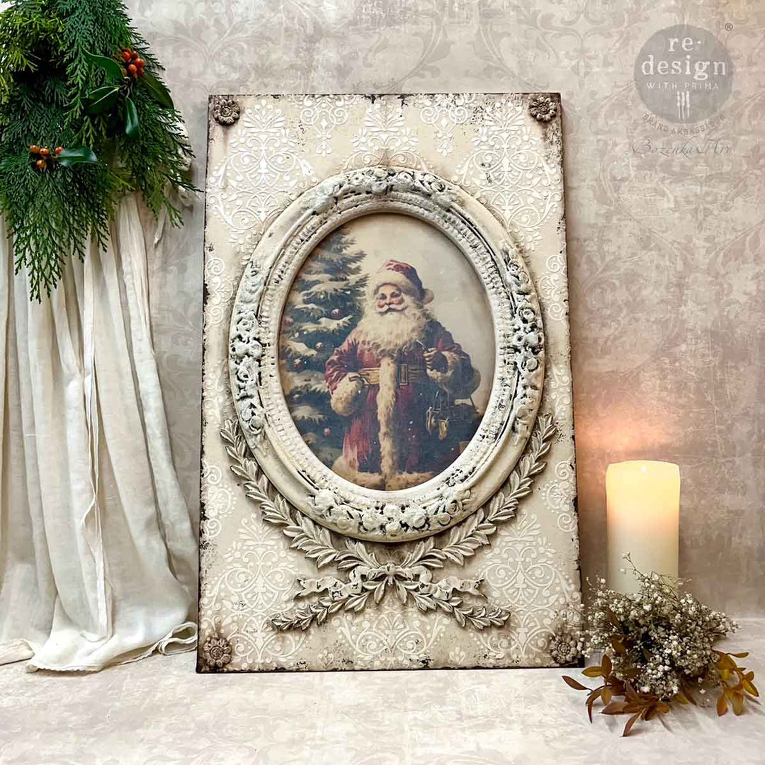 Redesign A3 Decoupage Fibre Paper Pack of 3 - FESTIVE CARDINAL (29.7cm x 41.9cm) - Rustic Farmhouse Charm