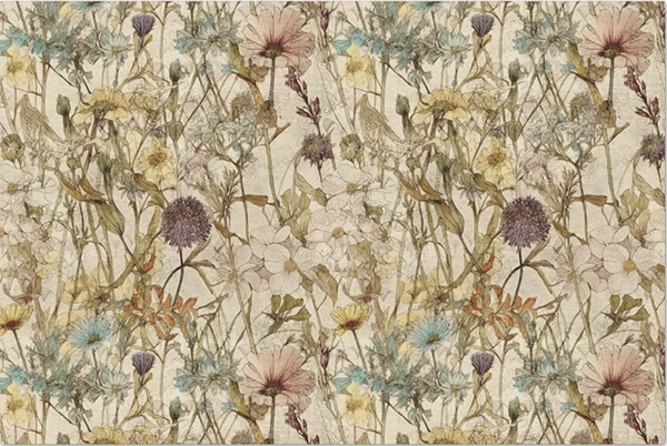 Decoupage Tissue Paper - Field of Wildflowers 1 (50.8cm x 76.2cm) - Rustic Farmhouse Charm