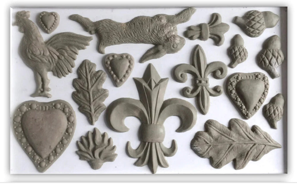 FLEUR DE LIS Mould by IOD (6"x10", 15.24cm x 25.4cm) - Rustic Farmhouse Charm