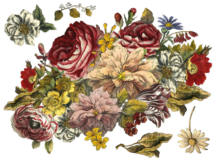 FLORAL ANTHOLOGY Transfer Pad by IOD (set of four 12"x16" sheets) - Rustic Farmhouse Charm