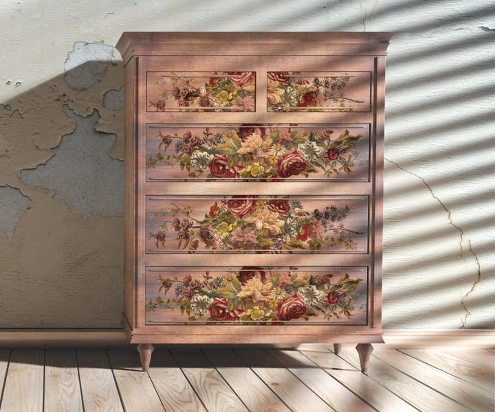 FLORAL ANTHOLOGY Transfer Pad by IOD (set of four 12"x16" sheets) - Rustic Farmhouse Charm