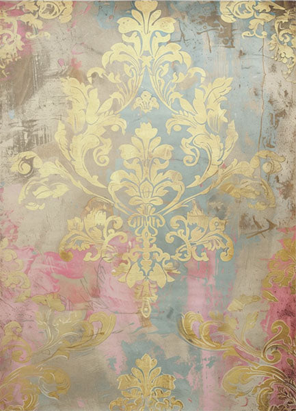 Decoupage Tissue Paper - French Baroque Damask (53.34cm x 73.66cm)