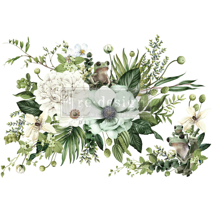 Redesign Transfer - FROGGY MEADOW GREENS (60.96cm x 88.9cm) - Rustic Farmhouse Charm