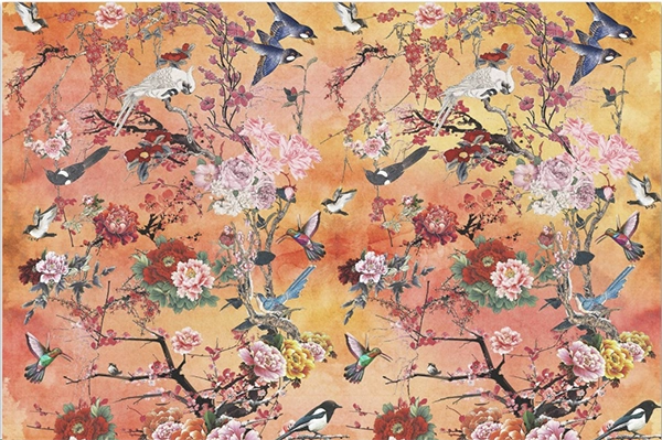 Decoupage Tissue Paper - Garden of Pretty Birds (50.8cm x 76.2cm) - Rustic Farmhouse Charm