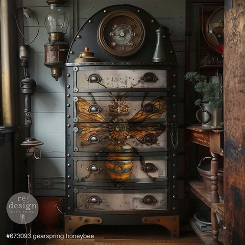 Redesign A1 Decoupage Fibre Paper - GEARSPRING HONEYBEE (59.44cm x 84.07cm) - Rustic Farmhouse Charm