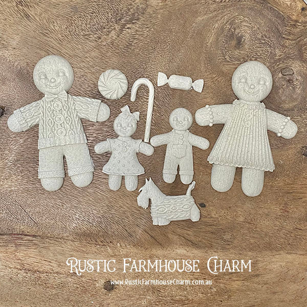 Polyurethane Resin Castings - GINGER & SPICE (unpainted) - Rustic Farmhouse Charm
