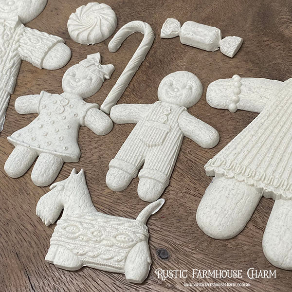 Polyurethane Resin Castings - GINGER & SPICE (unpainted) - Rustic Farmhouse Charm