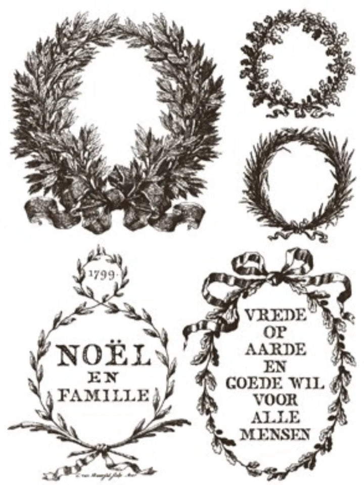 IOD Paint Inlay - GLORIA (set of eight 12"x16" sheets) - Rustic Farmhouse Charm