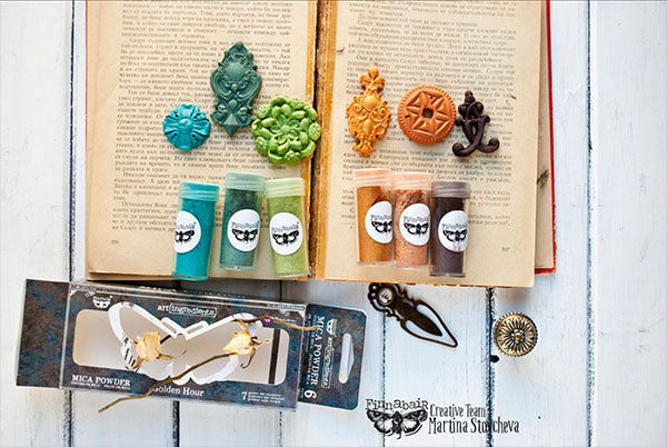 GOLDEN HOUR Mica Powder Set by Finnabair Prima - Rustic Farmhouse Charm