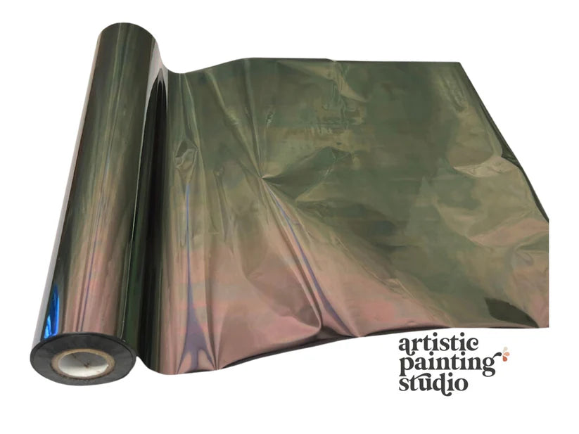 Artistic Painting Studio Metallic Foil - GREEN GREY COLOUR SHIFT - Rustic Farmhouse Charm