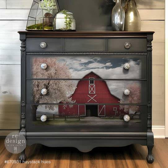 Redesign Decoupage Tissue Paper Pack - HAYSTACK HUES (3 sheets, each 49.53cm x 76.2cm) - Rustic Farmhouse Charm