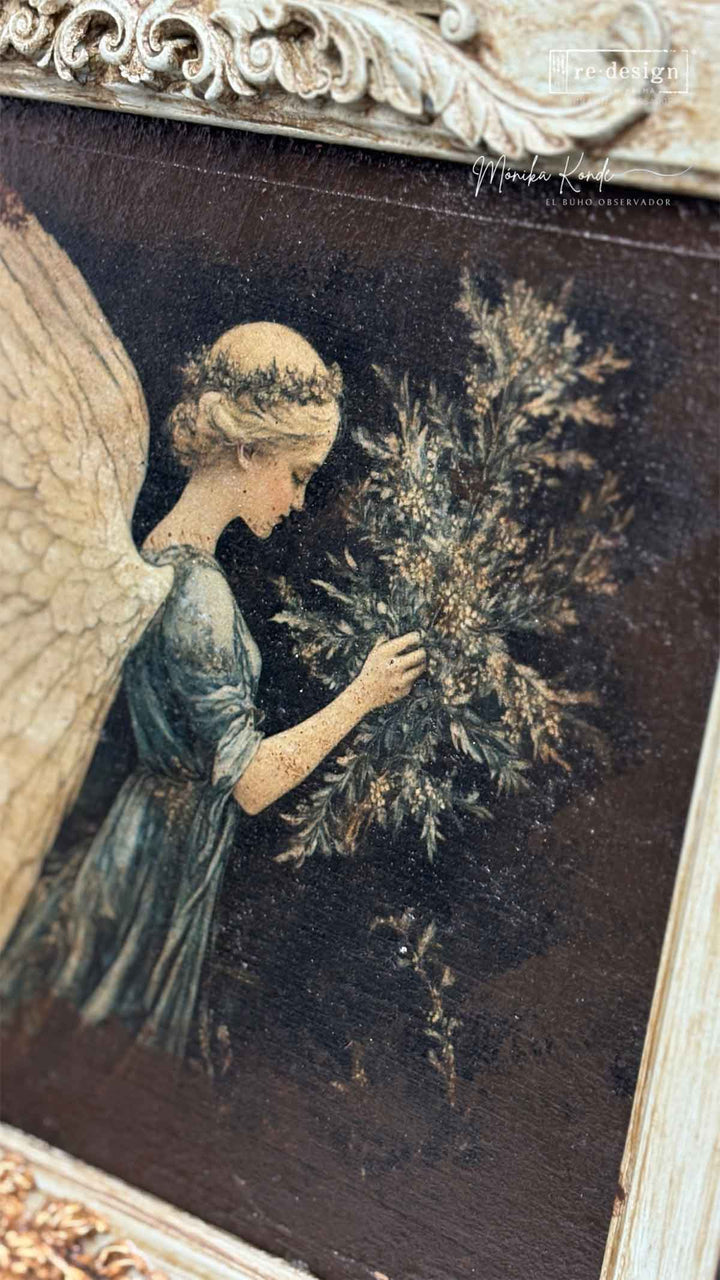 NEW! Redesign A4 Decoupage Fibre Paper - HEAVENLY NOEL - Rustic Farmhouse Charm