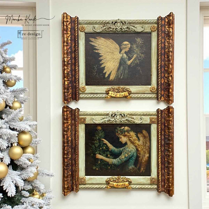 NEW! Redesign A4 Decoupage Fibre Paper - HEAVENLY NOEL - Rustic Farmhouse Charm