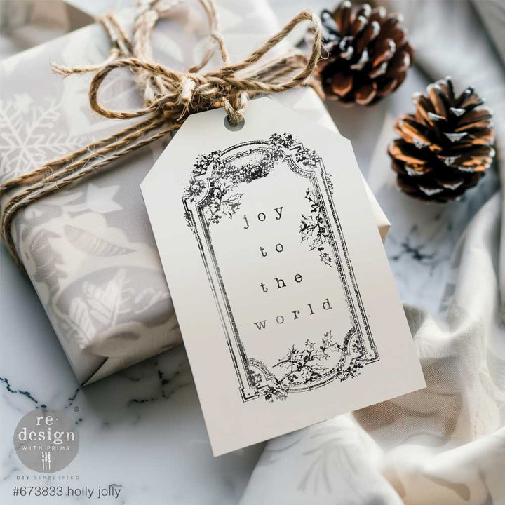 NEW! Redesign Clear Stamp Set - HOLLY JOLLY (20.32cm x 27.94cm) - Rustic Farmhouse Charm