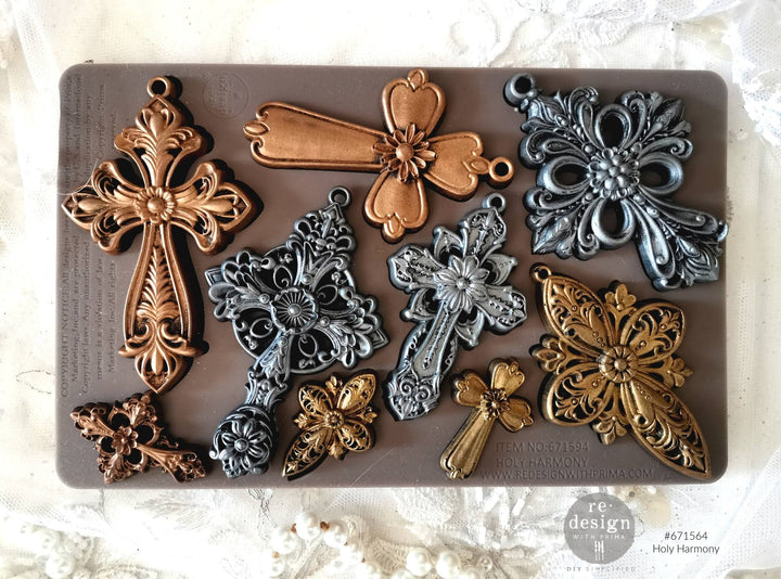 Redesign Mould - HOLY HARMONY (5" x 8") - Rustic Farmhouse Charm