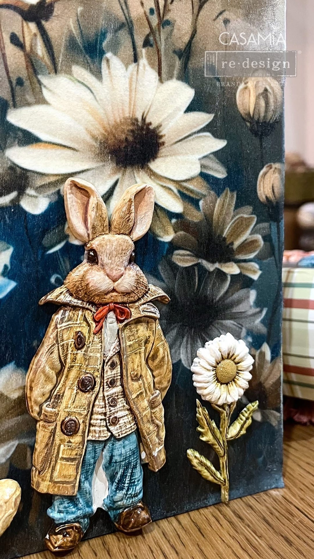 NEW! Redesign Mould - SPRINGTIME BUNNY (5" x 8") - Rustic Farmhouse Charm