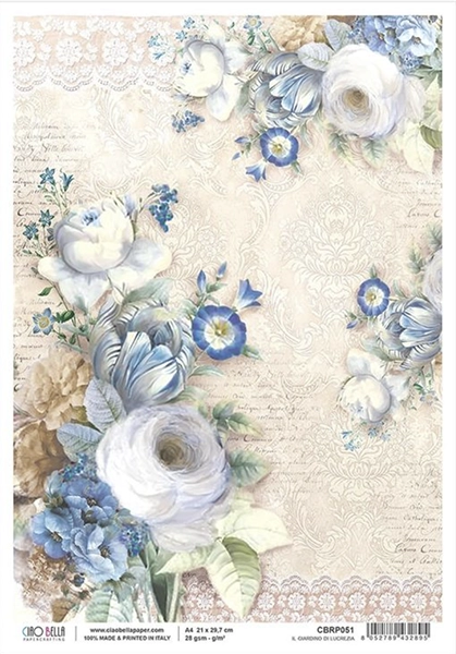 Ciao Bella Rice Paper - IL GIARDINO DI LUCREZIA (A4) - Rustic Farmhouse Charm