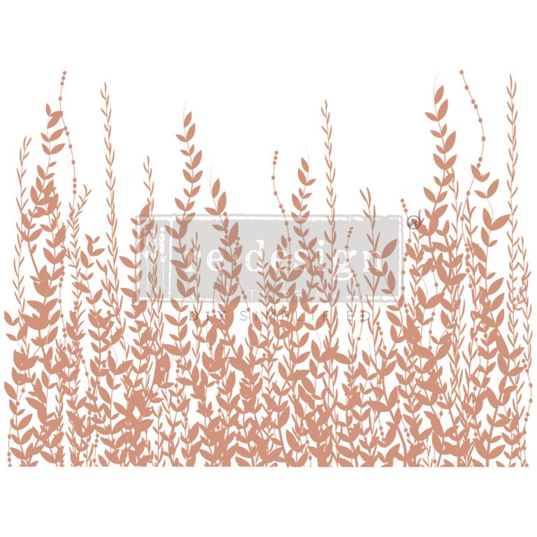 NEW! Redesign Kacha Rose Gold Foil Transfer - IN THE FIELD (45.72cm x 60.96cm) - Rustic Farmhouse Charm