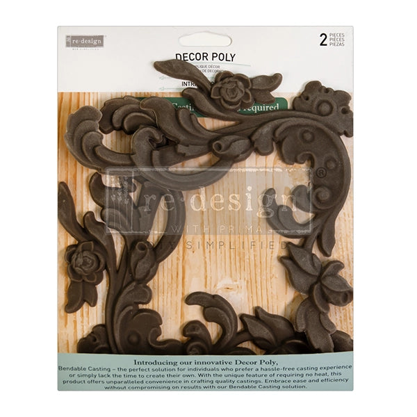 Redesign Décor Poly - INTRICATE GRACE (2 pcs, 17.8cmx 17.2cm x 0.8cm) - Rustic Farmhouse Charm