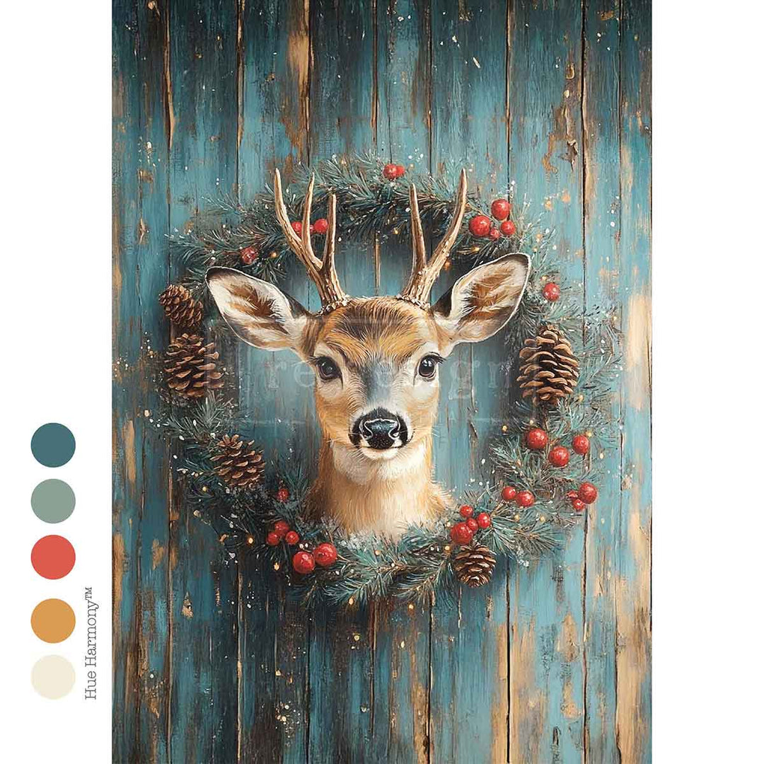 NEW! Redesign A4 Decoupage Fibre Paper - JINGLE JUNGLE - Rustic Farmhouse Charm