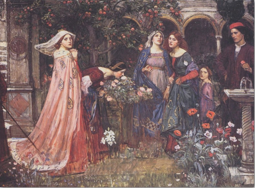 Decoupage Tissue Paper - John Waterhouse Painting 'The Enchanted Garden' (50.8cm x 76.2cm) - Rustic Farmhouse Charm
