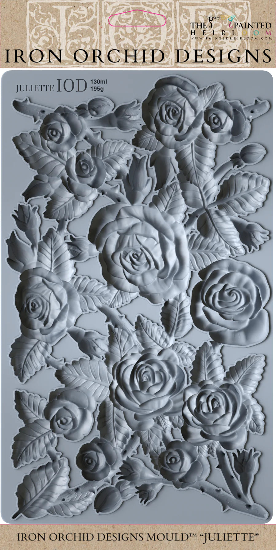 JULIETTE Mould by IOD (6"x10", 15.24cm x 25.4cm) - Rustic Farmhouse Charm