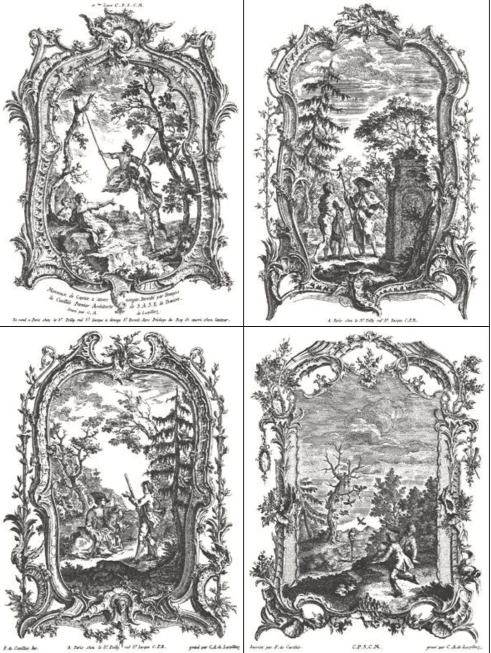 LA CHASSE Paint Inlay by IOD (set of eight 12"x16" sheets) - Rustic Farmhouse Charm