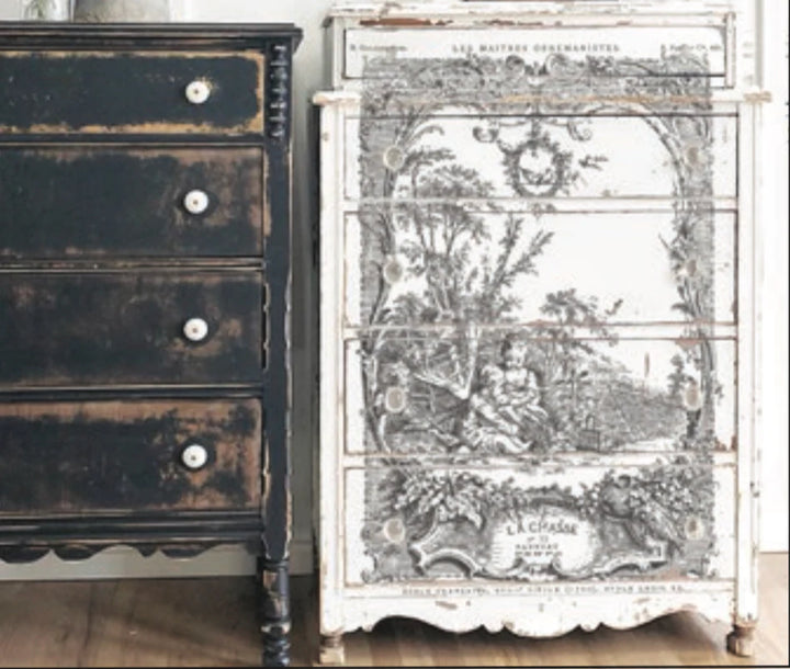 LA CHASSE Paint Inlay by IOD (set of eight 12"x16" sheets) - Rustic Farmhouse Charm