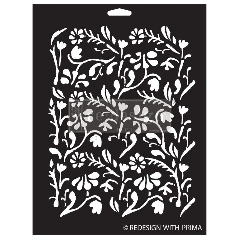 NEW! LITTLE MEADOW Redesign Stencil (22.86cm x 30.48cm) - Rustic Farmhouse Charm
