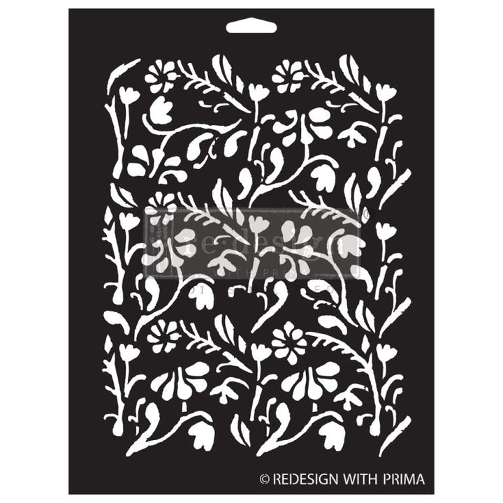 NEW! LITTLE MEADOW Redesign Stencil (22.86cm x 30.48cm) - Rustic Farmhouse Charm