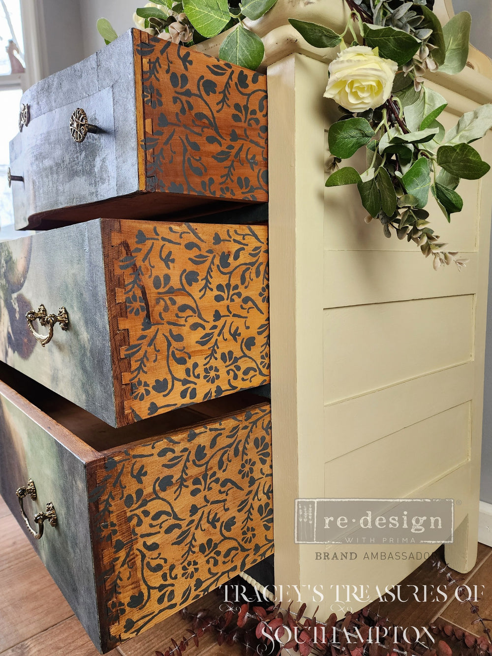 NEW! LITTLE MEADOW Redesign Stencil (22.86cm x 30.48cm) - Rustic Farmhouse Charm