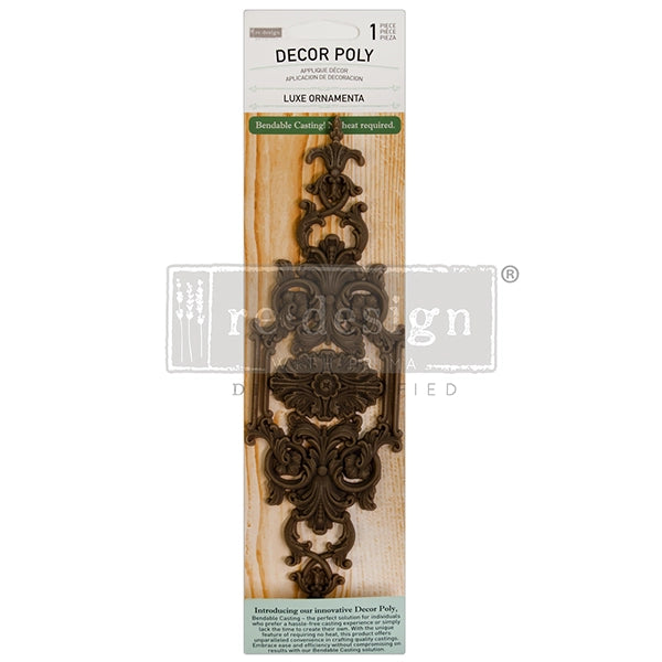 Redesign Décor Poly - LUXE ORNAMENTA (25.4cmx 7.1cm x 0.66cm) - Rustic Farmhouse Charm