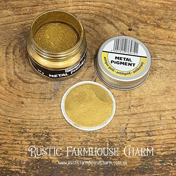 ANTIQUE GOLD Metal Pigment Powder by Pentart 20g - Rustic Farmhouse Charm