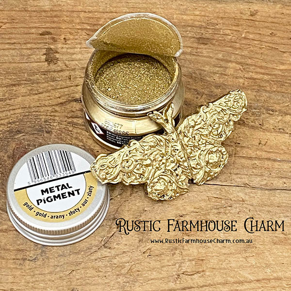 GOLD Metal Pigment Powder by Pentart 20g - Rustic Farmhouse Charm