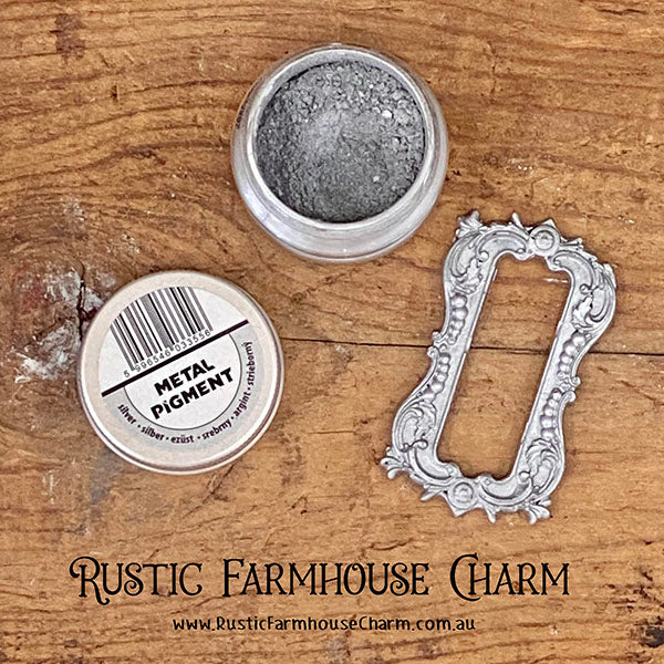 SILVER Metal Pigment Powder by Pentart 8g - Rustic Farmhouse Charm