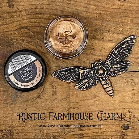 BRASS-BRONZE Metal Wax Paste by Pentart 20ml - Rustic Farmhouse Charm